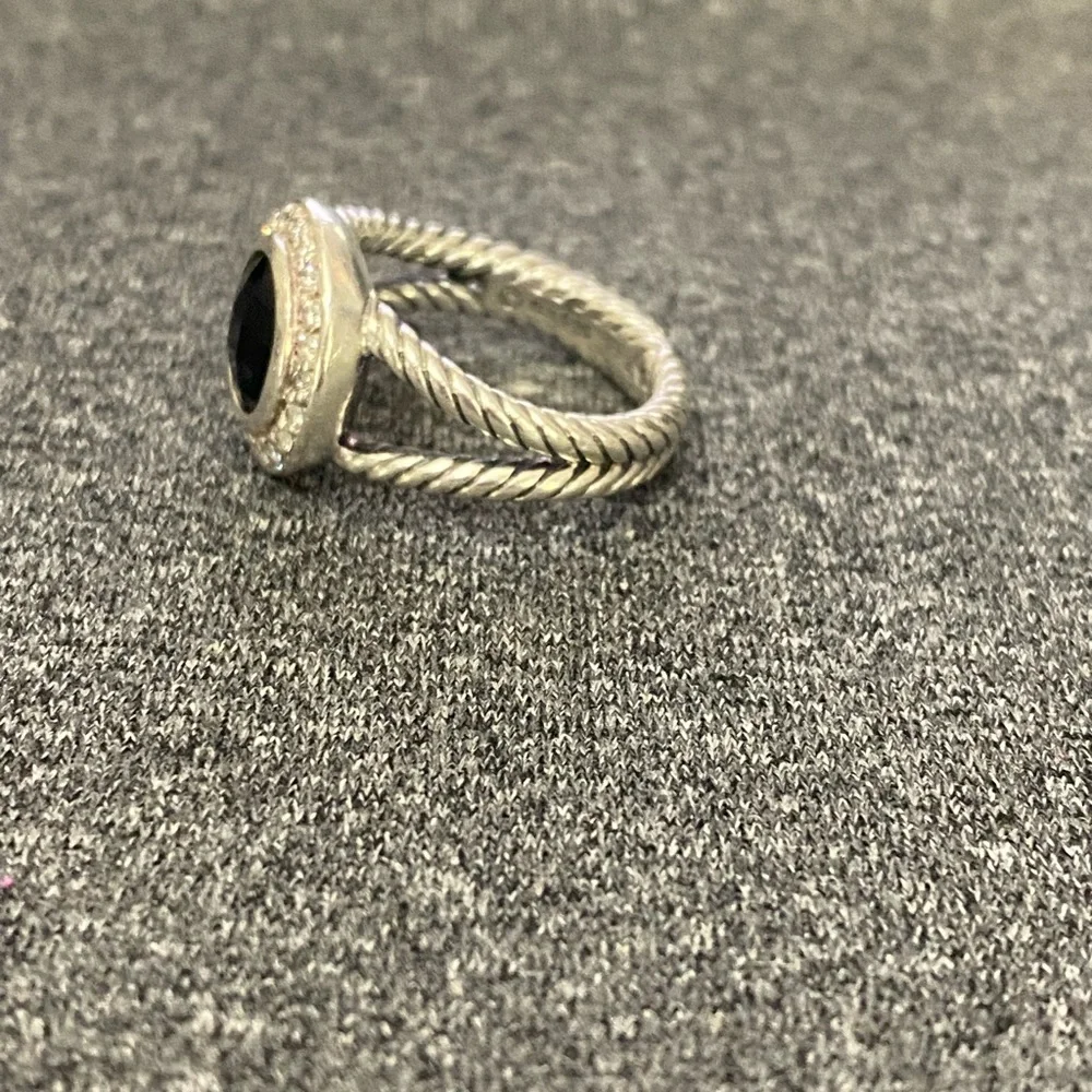 David Yurman Ring Onyx and Diamond